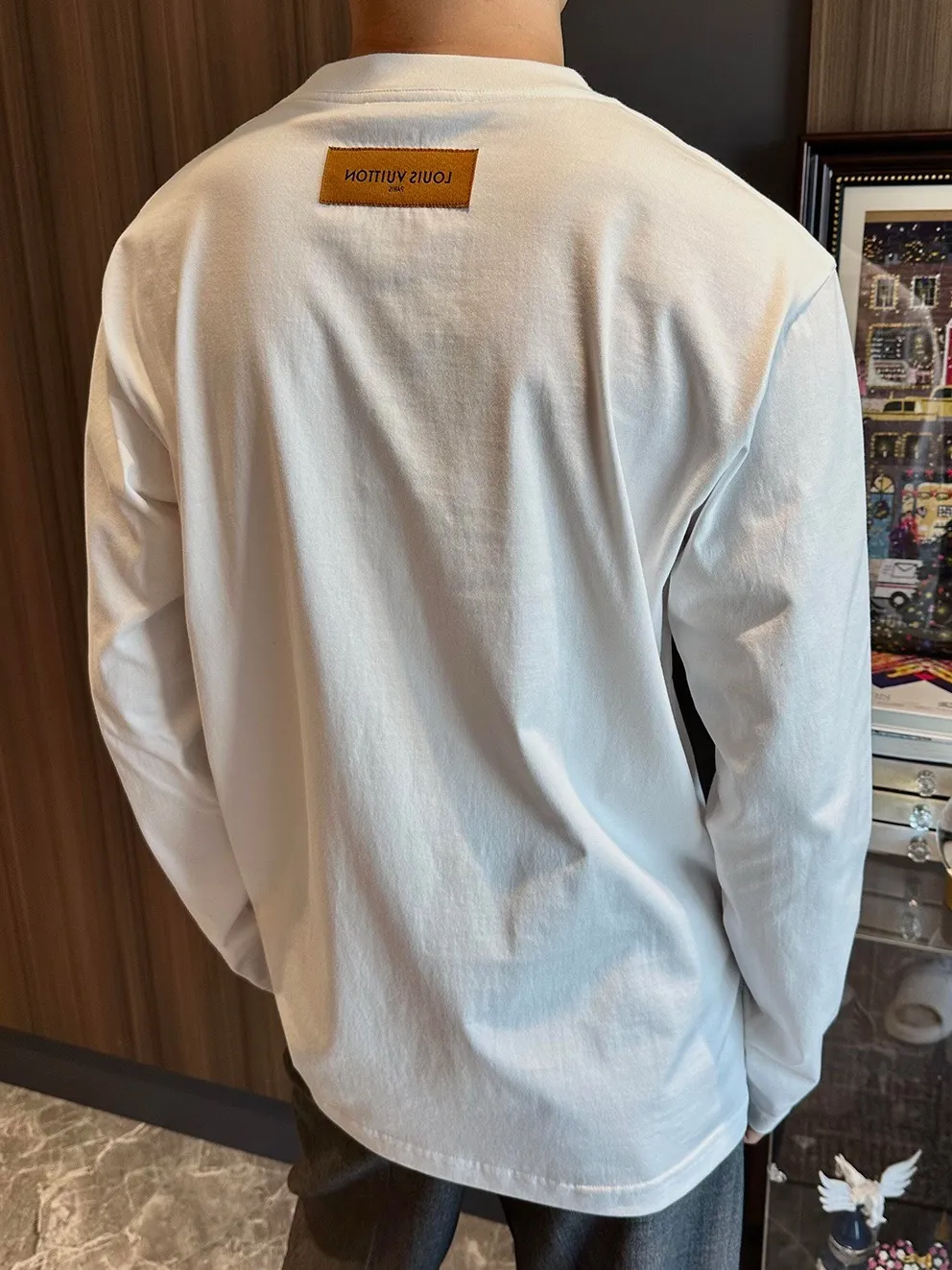 Louis Vuitton/Louis Vuitton embossed logo embossed long-sleeved T-shirt
